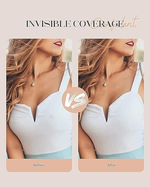 COURTIT'S Women's & Girl's Reusable - Silicone Nipple Cover Bra Pad - Adhesive Reusable Nipple Pads - Thin Silicone Nipple Cover Pasties (1 Pair)