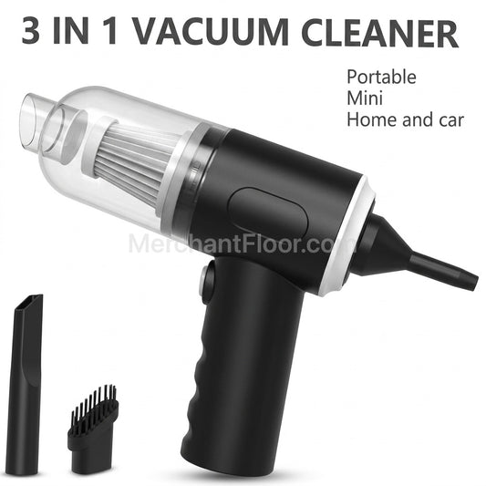 3 in 1 Mopping Vacuum Blower with Mini Dust Buster USB Portable Vacuum Cleaner Dry and Wet