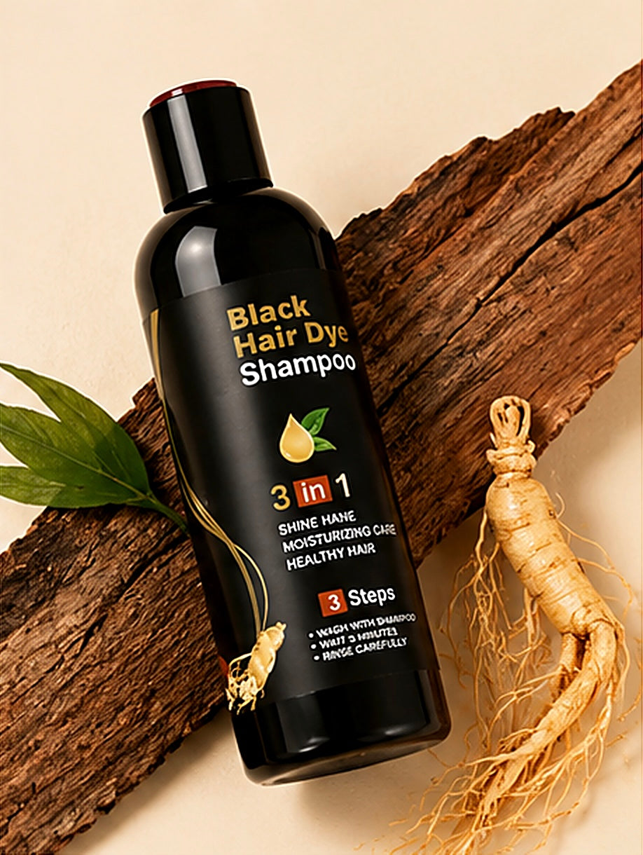 3-in-1 Black Hair Dye Shampoo